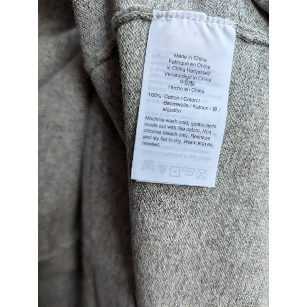 J. Crew Men's long sleeve pull-over gray sweater Medium